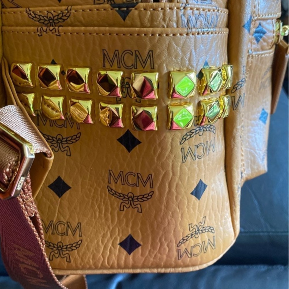 Mcm Medium Size Side Studded Backpack - image 7